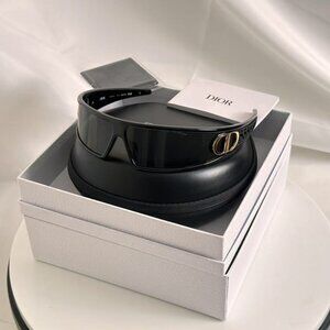 Dior Black Sunglasses with Gold Accents